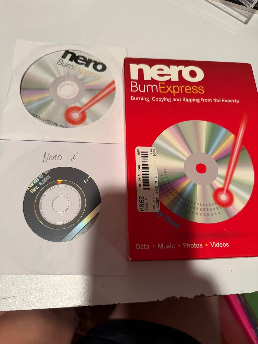 Nero Burn Express - Burns Blu-Ray / DVD / CD
